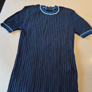 G/FORE Navy and Blue Crew Neck Sweater